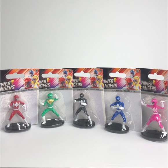 Power Rangers Action Figures Collectible Play Set | Blue Black Green Red & Pink - Picture 4 of 16